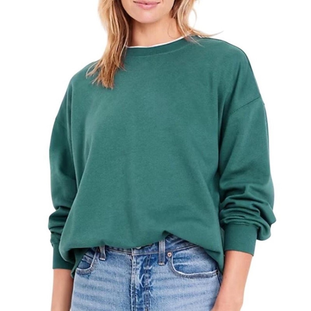 Old Navy Forest Green Crew Neck Sweatshirt